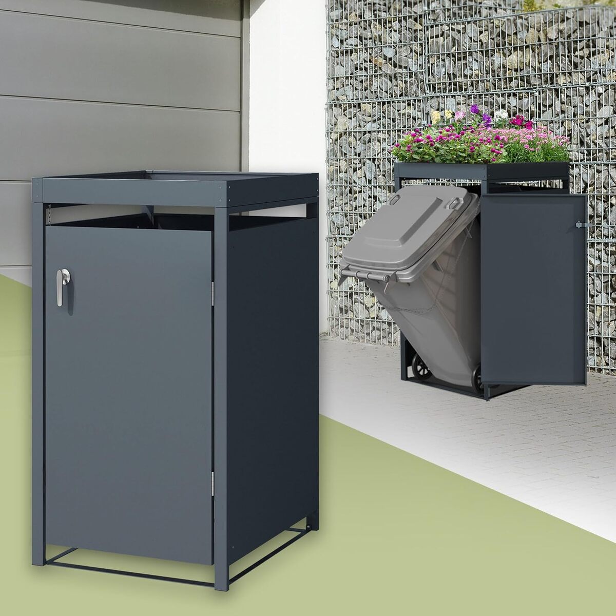 Test : abri ML-Design pour 4 poubelles 240L avec jardinière