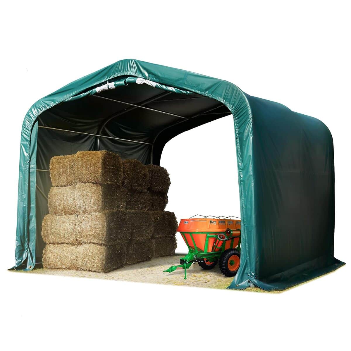 Test abri TOOLPORT Tunnel 4x4 m : bâche PVC ultra résistante