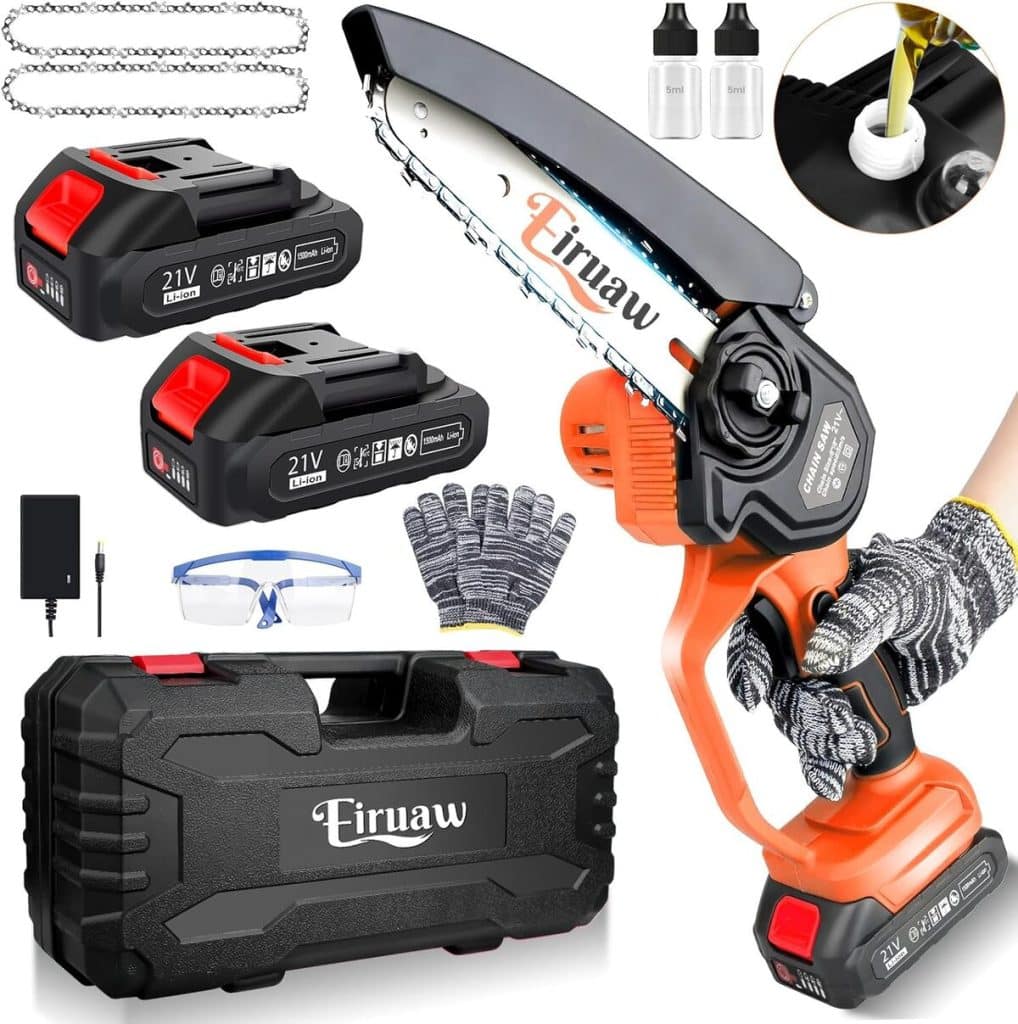Test de la mini tronçonneuse portable 15, 2 cm sans fil 21 V : polyvalence et autonomie