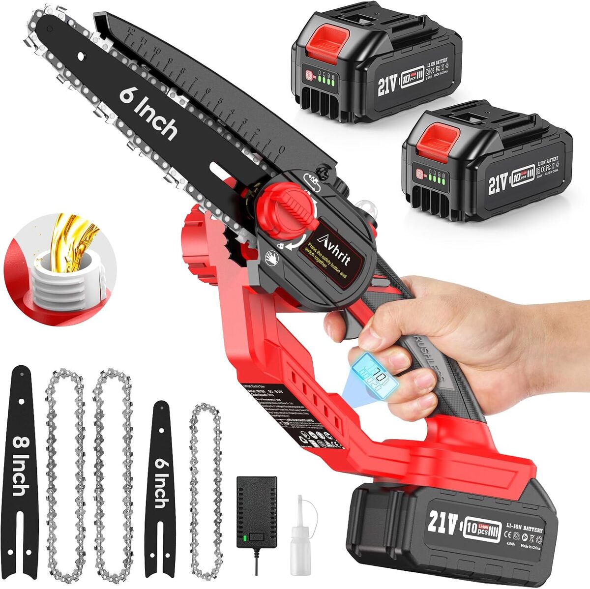 Test de la tronçonneuse Avhrit sans fil 8000 mAh