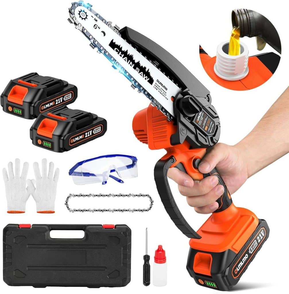 Test : mini tronçonneuse sans fil 6 pouces 4000 mAh