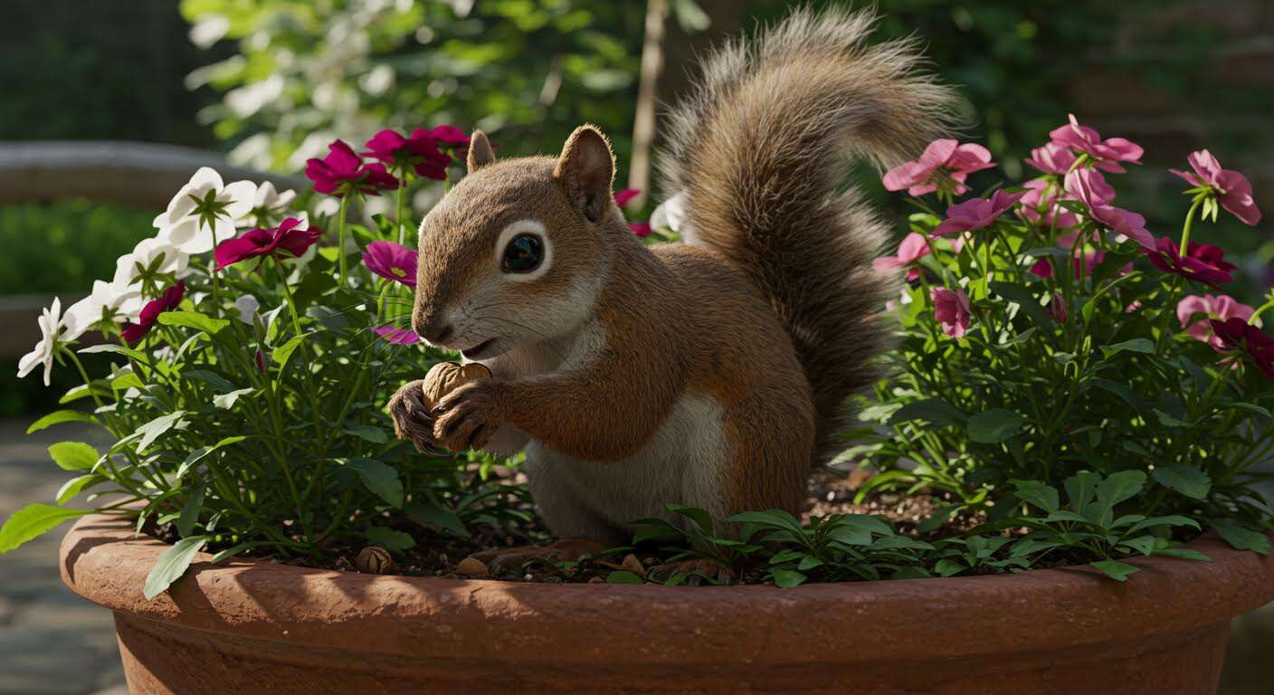 Pourquoi les écureuils enterrent-ils des noix dans vos jardinières ? La raison est fascinante
