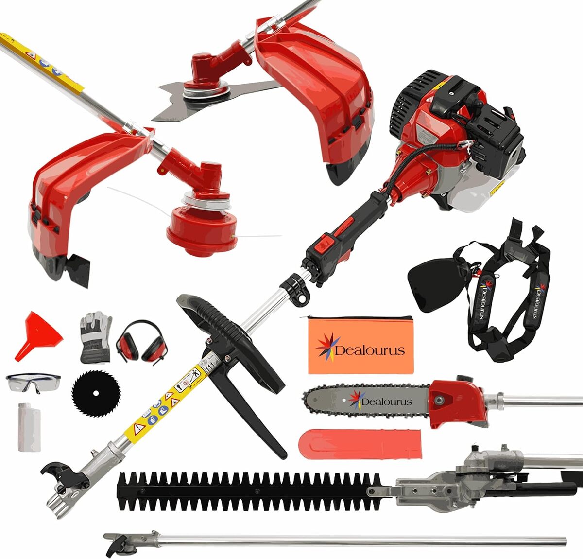 Test outil de jardin multifonction 5 en 1 52 cc