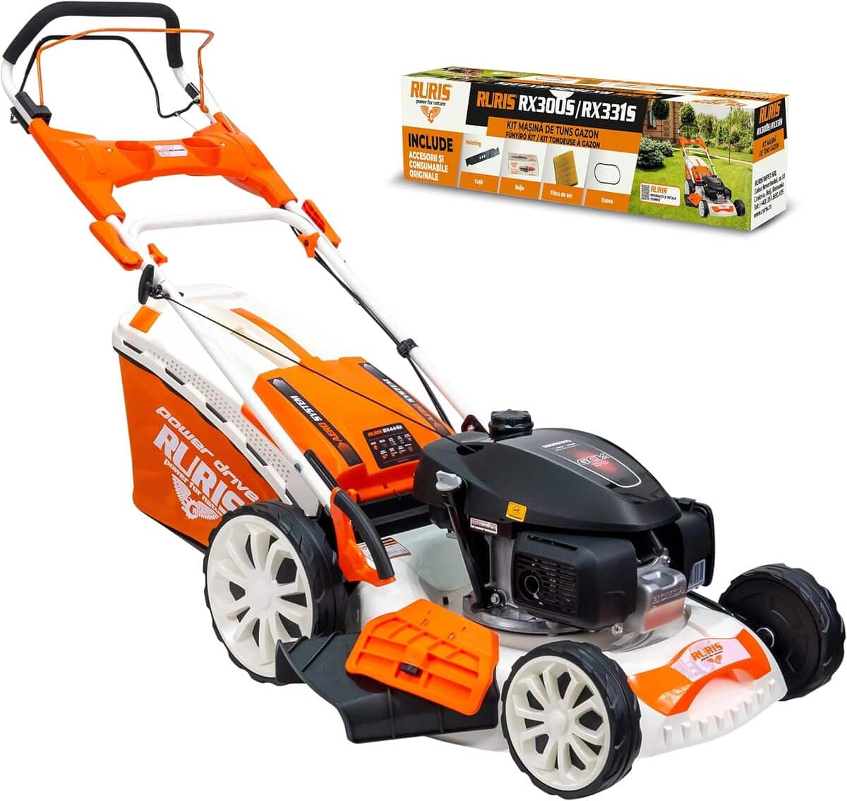 Test : tondeuse thermique Ruris RX444S, moteur Honda 4, 6 CV