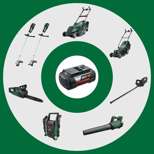 Bosch Tondeuse sans Fil Bosch puissante AdvancedRotak 36V-40-650 (pour tondre Votre pelouse ; système 36 Volt ; Largeur de Coupe : 40 cm ; kit, avec Batterie et Chargeur)