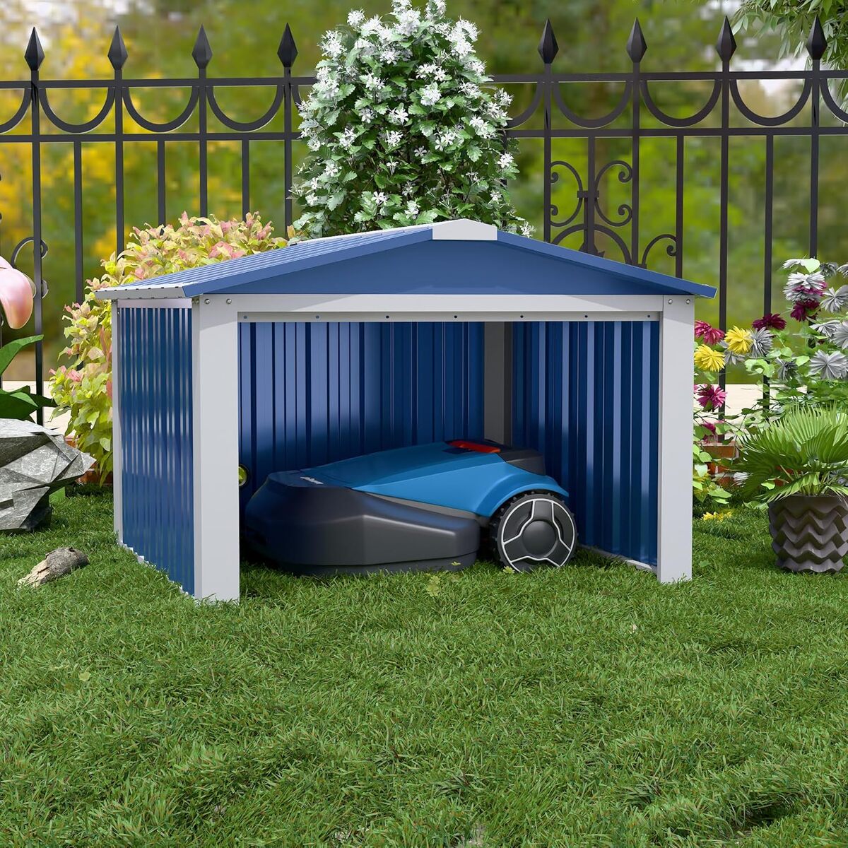 Test : abri de jardin métallique SUPEER 3m² bleu
