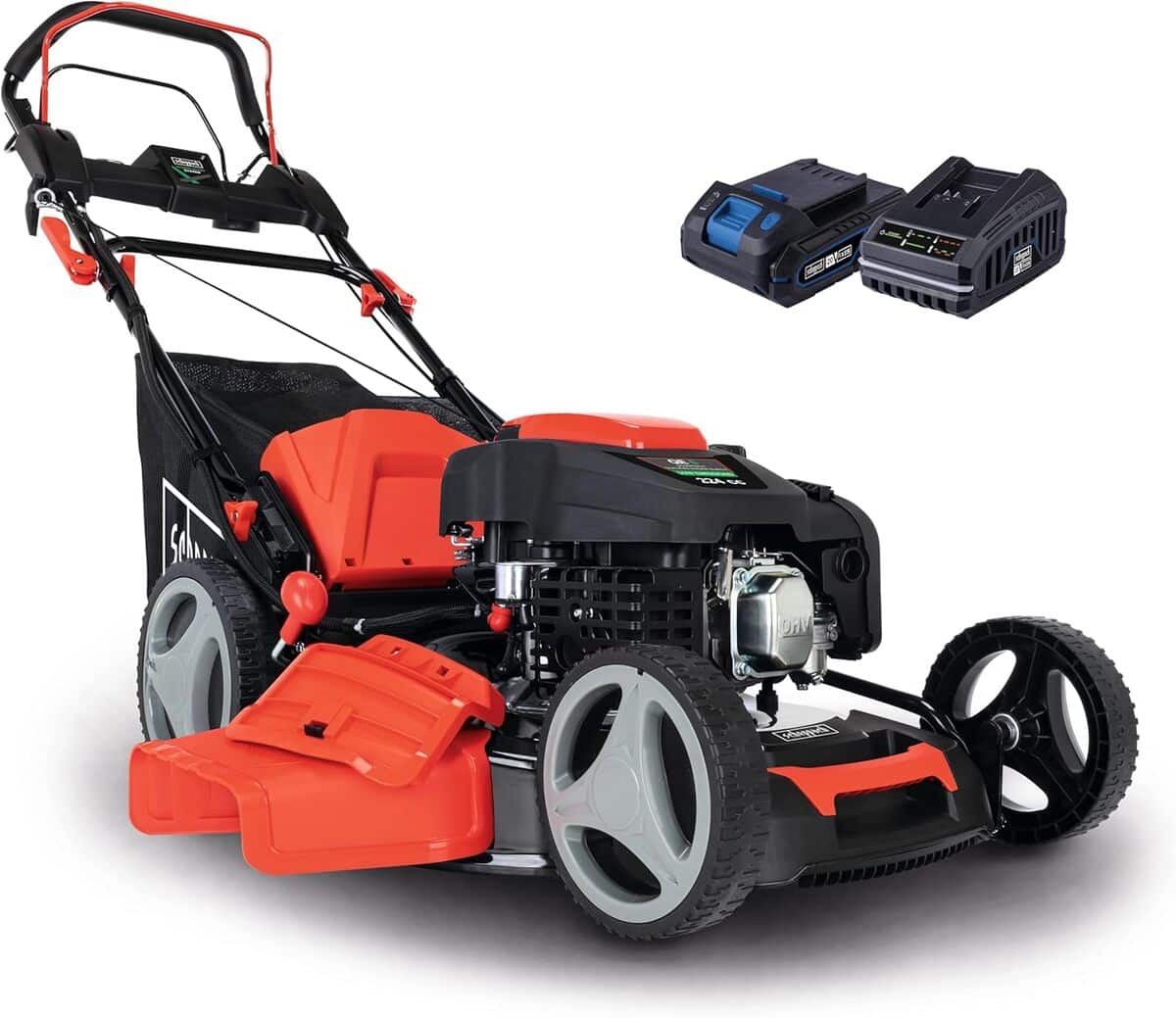 Test de la tondeuse hybride Scheppach MS225-53E : puissance et performance