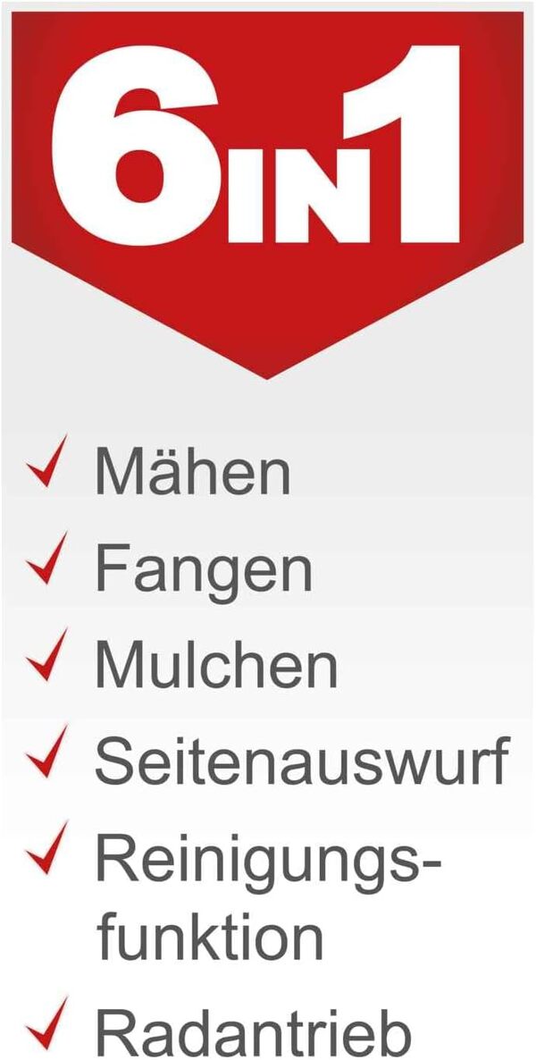 Scheppach Tondeuse à gazon thermique MS161-46 | Autotractée | Moteur 4T de 150cm3| Largeur de coupe 46cm | Transmission pro | Panier de 55L | Ejection Latérale & Fonction Mulching | Lame supp. incluse