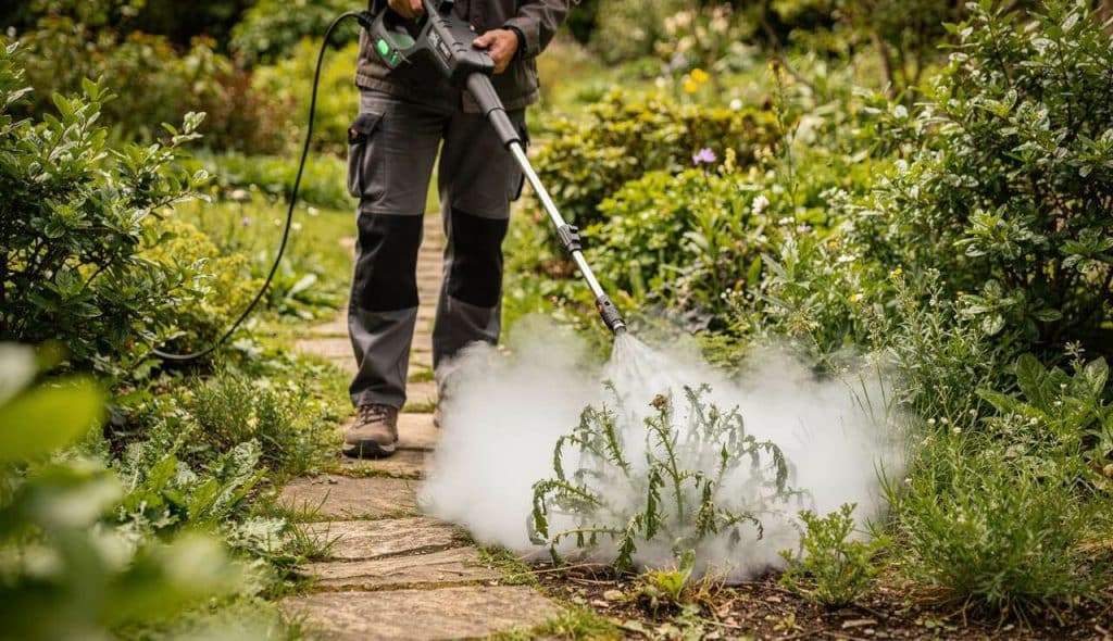 Désherbage écologique : avantages de la vapeur sèche