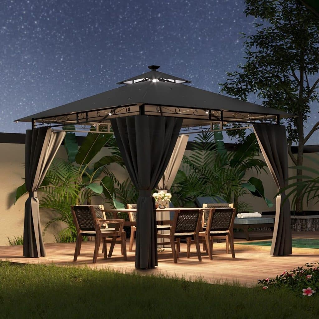 Test de la tonnelle imperméable Devoko 3x3m gris