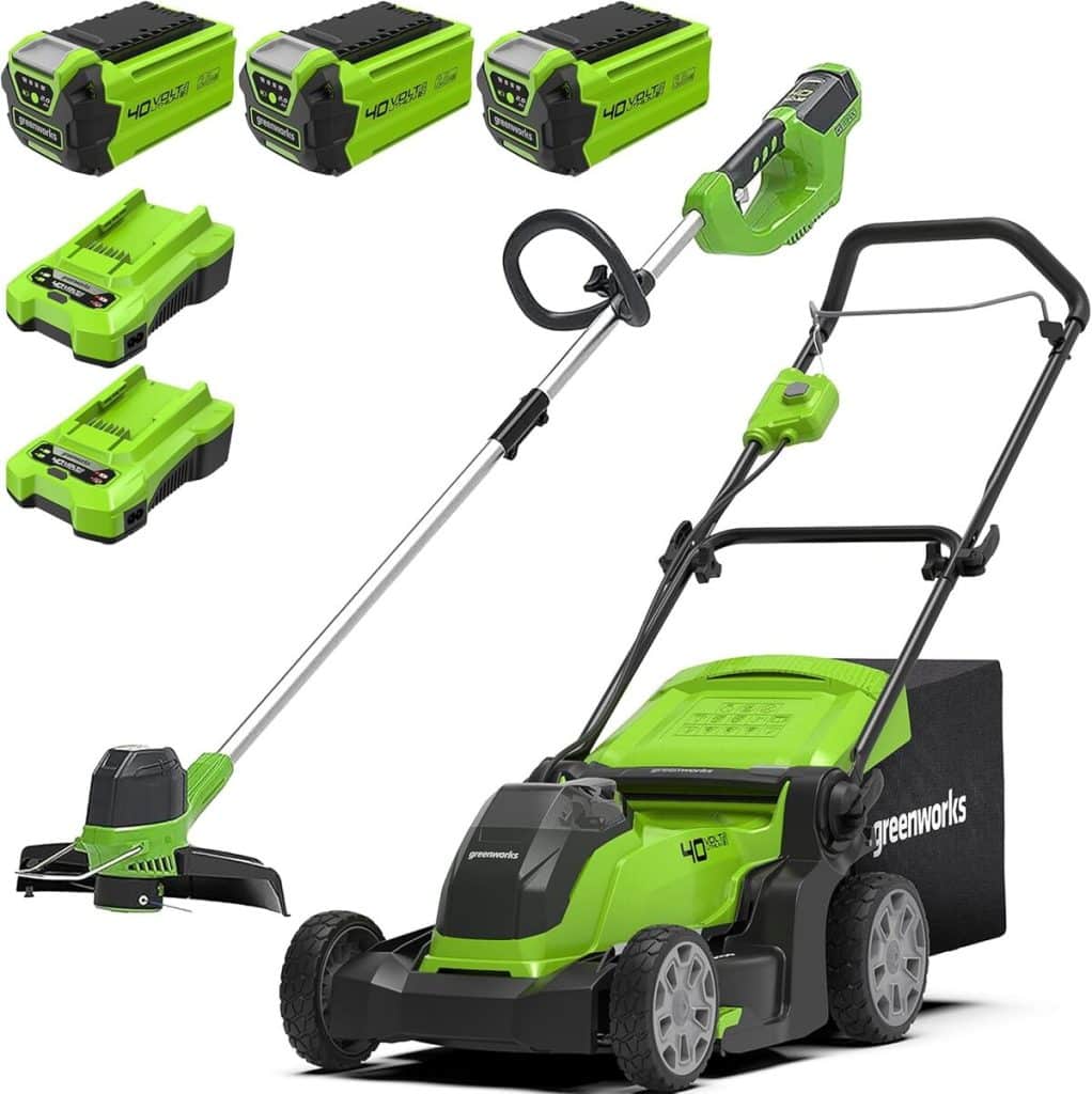 Test Greenworks G40LM41K2X : tondeuse et coupe bordure sans fil