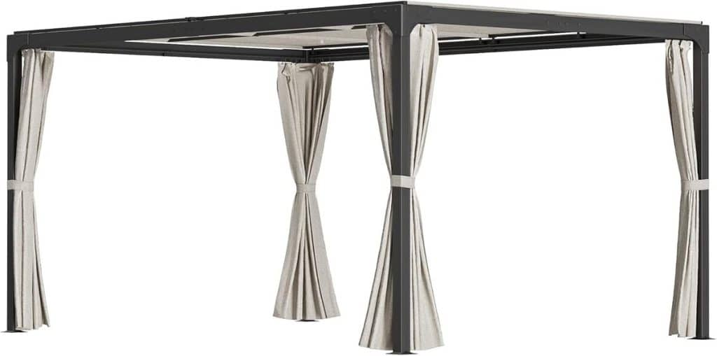 Test : pergola Outsunny 3x3 m avec toit coulissant et stores