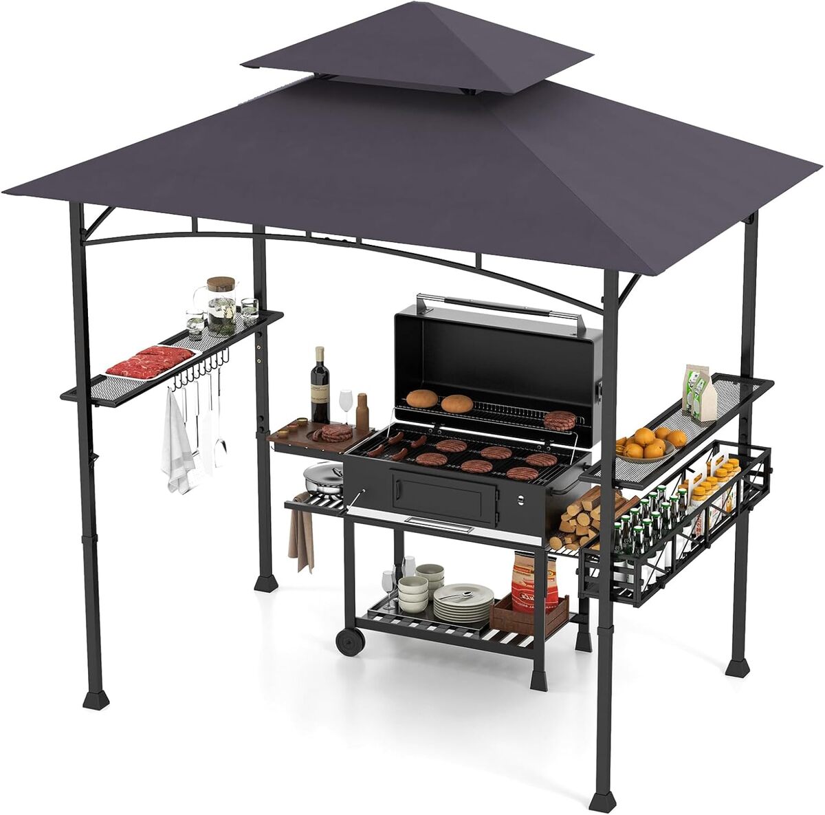 Test : tonnelle pliante Homasis pour barbecue et jardin