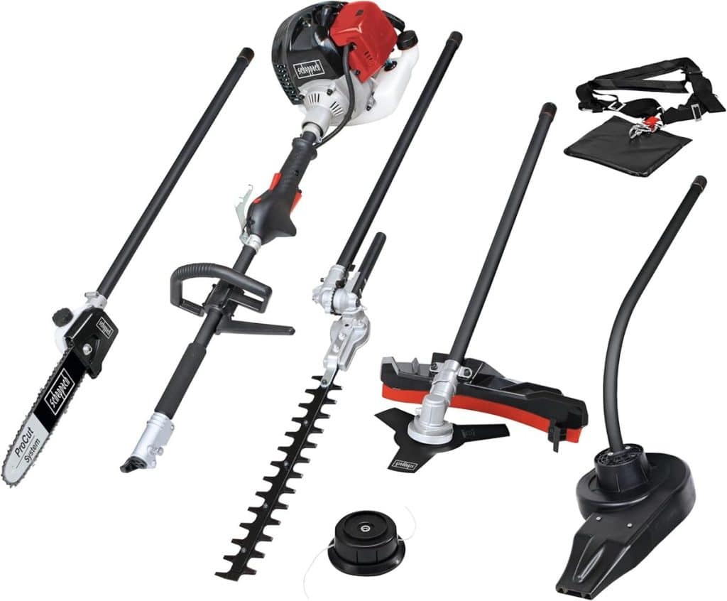 Test de la débroussailleuse thermique Scheppach MTC42-5P 5 en 1