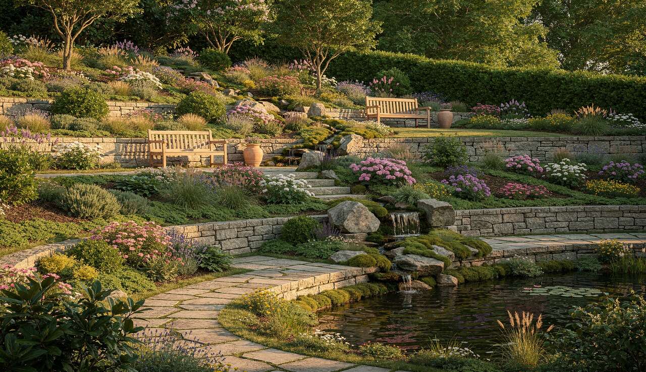 Comment aménager un jardin en pente ?