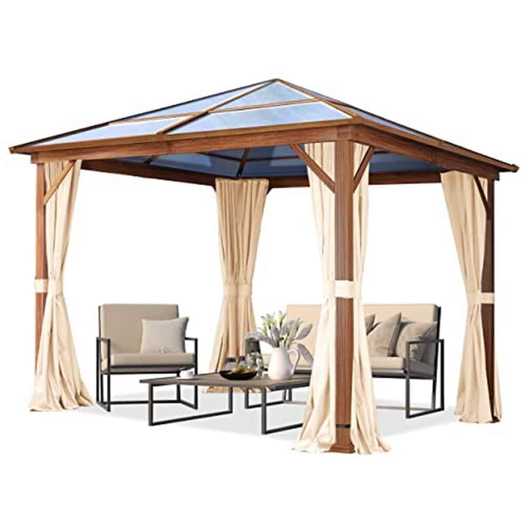 Test : tonnelle de jardin Toolport 3x3 m aspect chêne